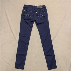 Miss Me denim brand bling pockets Skinny Jeans 27